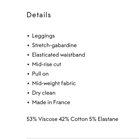 Joseph white stretch gabardine leggings mid-rise size US8 FR40 NWT - Picture 13 of 14